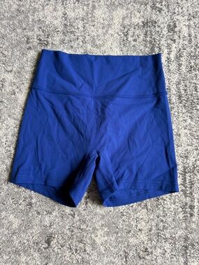 CRZ YOGA Deep Blue High-Waist Bike Shorts